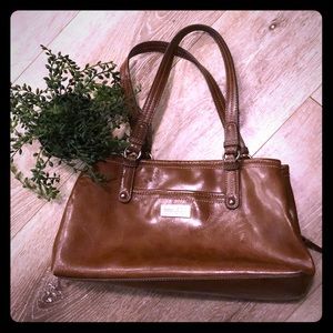 Nine & Co. By Nine West Cognac Brown Vegan Leather Purse